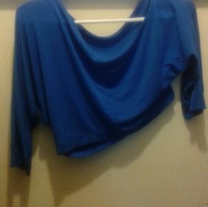 Royal blue cut off shirt